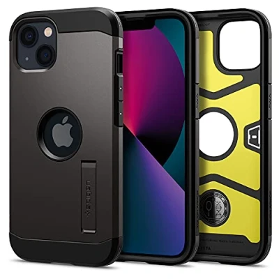 Afbeelding van Spigen Tough Armor iPhone 13 hoesje Gunmetal