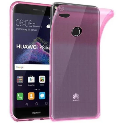 Afbeelding van Cadorabo Hoesje geschikt voor Huawei P8 LITE 2017 / P9 in TRANSPARANT ROZE Beschermhoes gemaakt van flexibel TPU Silicone Case Cover