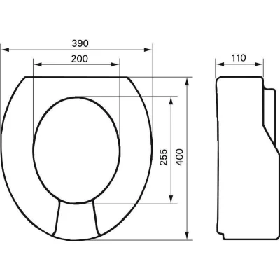 Afbeelding van Handicare Linido toiletzitting verhoogd zacht licht grijs +