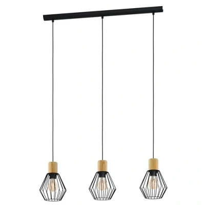 Afbeelding van EGLO Palmorla Hanglamp E27 76 cm Zwart/Bruin
