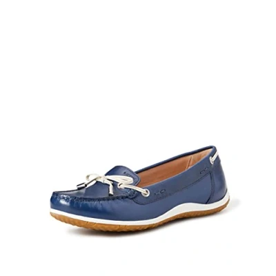 Afbeelding van Geox Mokassin Instappers, Dames, Maat: 41, Blue Leer