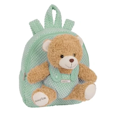 Afbeelding van Kinderrugzak Safta Knuffelbeer Turkoois 23 x 27 7,5 cm