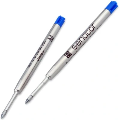 Afbeelding van Senator G2 M 2 stuks metalen balpenvullingen met grote capaciteit blauw lijnbreedte: 1,0 mm type ISO 12757 onuitwisbaar (140 9 2BL)