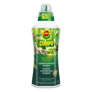 Afbeelding van COMPO Vloeibare Meststof Kamerplanten en Palmen voor stevige planten diepgroene bladeren fles 1 L