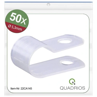 Afbeelding van Quadrios 22CA145 Bevestigingsklem Schroefbaar Bundel Ø (bereik) 5.3 mm (max) Naturel 1 set(s)