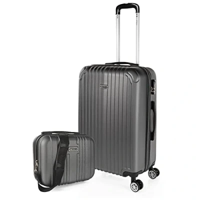 Afbeelding van ITACA Set reiskoffers van ABS met 4 wielen, stevig en lichtgewicht, handvat vergrendeling, cabinekoffer voor handbagage, medium grote koffer, beautycase T71500
