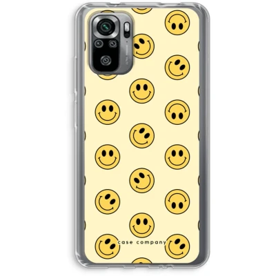Afbeelding van Case Company® hoesje geschikt voor Xiaomi Redmi Note 10S Smiley N2 Soft Cover Telefoonhoesje Bescherming aan alle Kanten en Schermrand