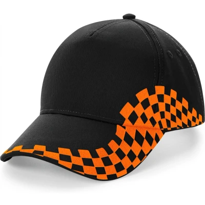 Afbeelding van Beechfield Grand Prix Cap B159 Black / Orange
