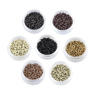 Afbeelding van 200 stuks/partij Micro Ringen van Siliconen, nano ring, 3,0 mm, voor haarverlenging (donkerblond)
