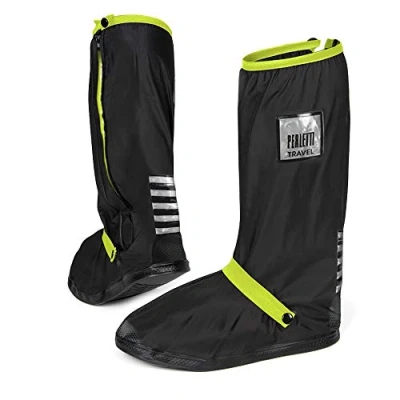 Afbeelding van Perletti Overschoenen Reflecterend Pvc Zwart/geel Maat 36 39