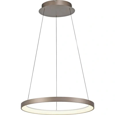 Afbeelding van Paul Neuhaus LED hanglamp Hoop, bruin, Ø 57 cm, dimbaar