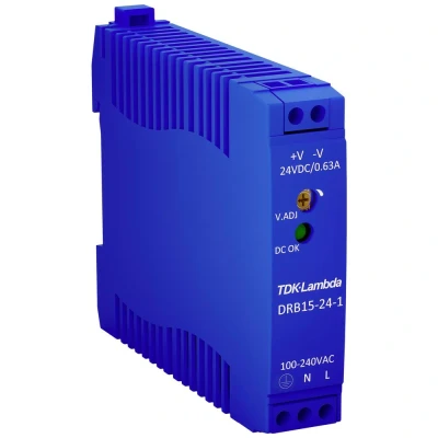 Afbeelding van TDK Lambda DRB15 24 1 DIN rail netvoeding V/DC 0.63 A 15 W Aantal uitgangen: x Inhoud: stuk(s)
