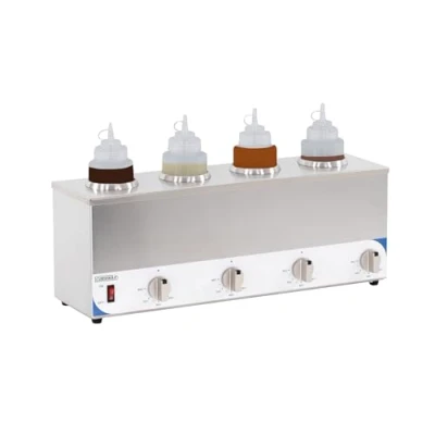 Afbeelding van Casselin® Professionele Sauswarmer Sauzen Warmer Chocolade Flessen 4 x 1 Liter