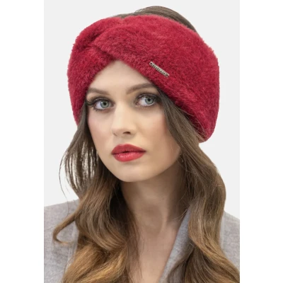 Afbeelding van VIVISENCE Winterhoofdband voor dames van zacht en pluizig garen met perfecte pasvorm een optimale pasvorm, ideaal koele herfstdagen elegant design, model 7093, rood