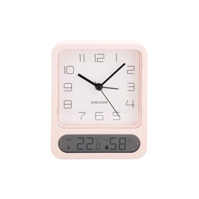 Afbeelding van Karlsson Wekker Duo Roze 9.7x4.5x12cm Scandinavisch Sinterklaas cadeau cadeautjes vrouw man voor haar hem Sint Kado