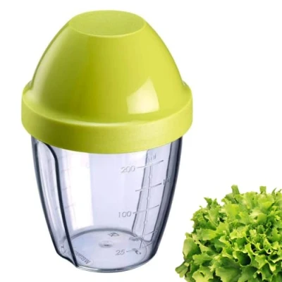 Afbeelding van Westmark Mengbeker / shaker met afneembare mengschijf, inhoud: 0,25 l, hoogte: 12,8 cm, kunststof, BPA vrij, leur: transparant/groen, 3089227A