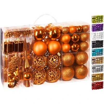 Afbeelding van Kerstballen set Koperkleuring Burbaker