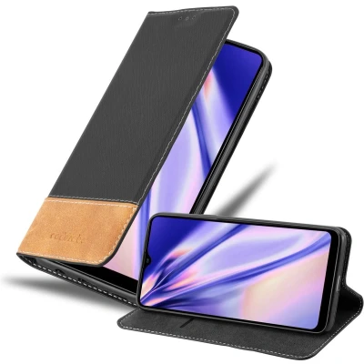 Afbeelding van Cadorabo Hoesje geschikt voor Samsung Galaxy A20s in ZWART BRUIN Beschermhoes met magnetische sluiting, standfunctie en kaartvakje Book Case Cover Etui