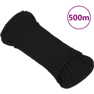 Afbeelding van vidaXL Werktouw 3 mm 500 m polyester zwart