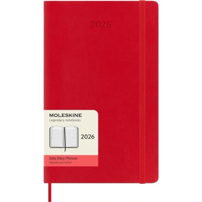 Image de Agenda civil Moleskine 2026 12 mois Journalier Grand Format Souple Rouge Scarlet