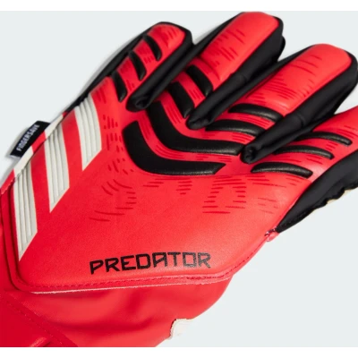 Afbeelding van adidas Performance Predator Match Fingersave Keepershandschoenen Kids Kinderen Rood 3 1/2