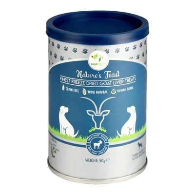 Afbeelding van Pawfect Freeze Dried hondensnack Geitenlever 50 gr.