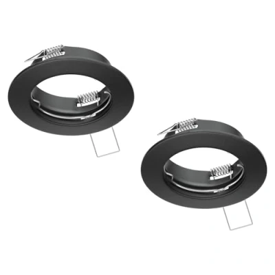 Afbeelding van ledscom.de 2 plafondinbouwframes FERE, rond, mat zwart