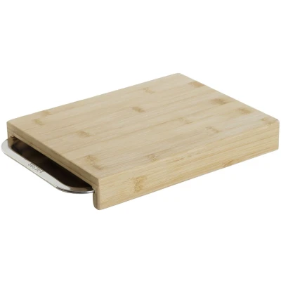 Afbeelding van Snijplank DKD Home Decor Natuurlijk Bamboe Roestvrij staal 28 x 21,5 4,2 cm