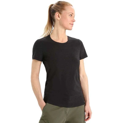Afbeelding van Icebreaker Central Classic Tshirt basic, Dames, Maat: Medium, Black