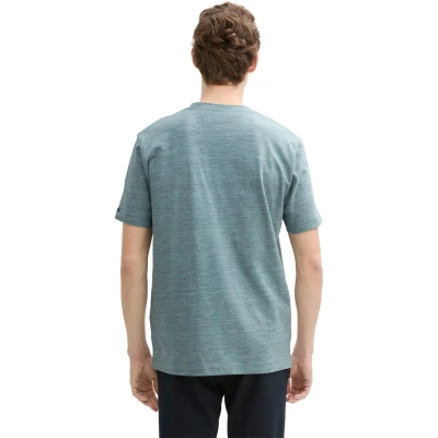 Afbeelding van TOM Tailor Printed Tshirt print, Heren, Maat: 3XL, Grey mint/navy