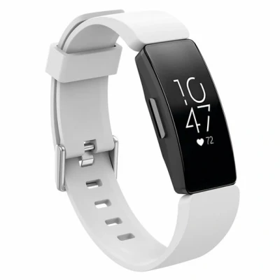 Afbeelding van Fitbit Inspire 1 / HR Ace 2 siliconen bandje met gesp Maat: Small wit