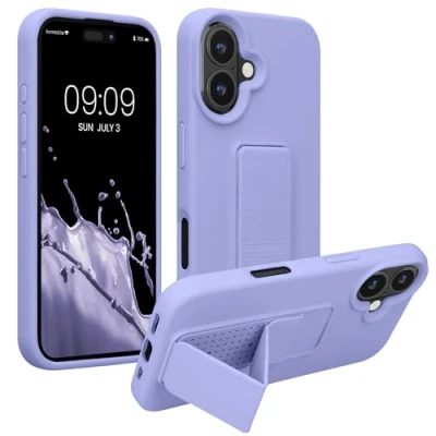 Afbeelding van kwmobile back cover voor smartphone geschikt Apple iPhone 16 1x beschermhoesje van kunststof In lavendel