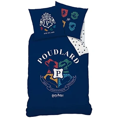 Afbeelding van Harry Potter Dekbedovertrek Blason Eenpersoons 140 x 200 cm Katoen