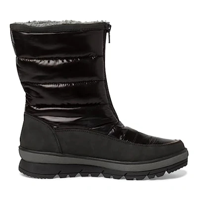 Afbeelding van Jana Snowboots, Dames, Maat: 39, Black Imitatieleer/ textiel