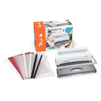 Afbeelding van Peach Star Binder Pro PB200 30A Kunststof bindapparaat, DIN A4, 350 vellen, met starterset