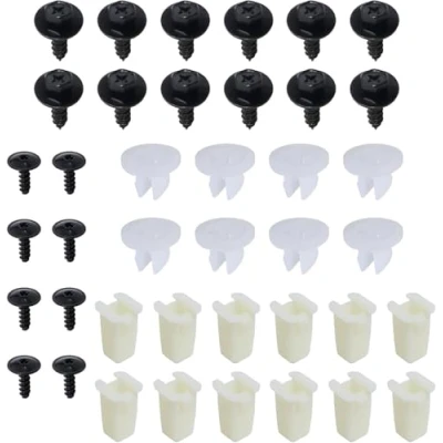 Afbeelding van 40 stuks voorbumperbevestigingsclips van kunststof en metaal, sluitringen schroeven, compatibel met Ford MK6 2002 2008 Fiesta ST150 Zetec S