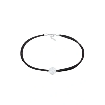 Afbeelding van Elli Dames Halsketting Choker Plaatje Hanger Geo in 925 Sterling Zilver