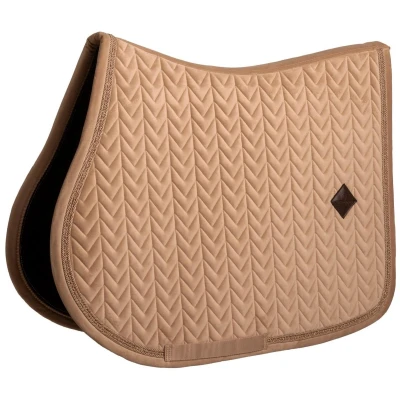 Afbeelding van Kentucky Zadeldekje Velvet Mini Pearls Springen Beige Full Agradi.be