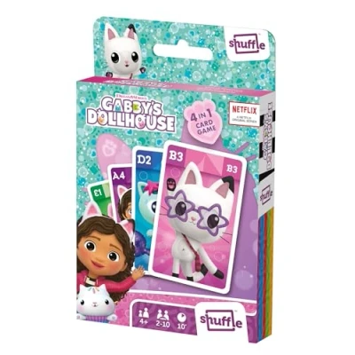 Afbeelding van Shuffle Gabby&#039;s Poppenhuis 4 in 1 Kaartspellen (Kwartet, memo, snap, actiespel)