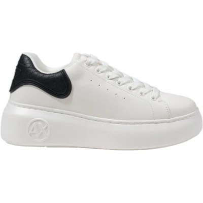 Afbeelding van Armani Exchange LACE UP Sneakers laag, Dames, Maat: 40, Off white/black Schoenen