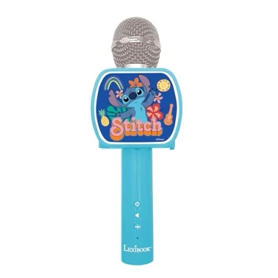 Afbeelding van Lexibook, Disney Stitch, Bluetooth® microfoon met spraakwisselfunctie, geïntegreerde luidspreker, telefoonhouder inbegrepen, blauw, MIC240D