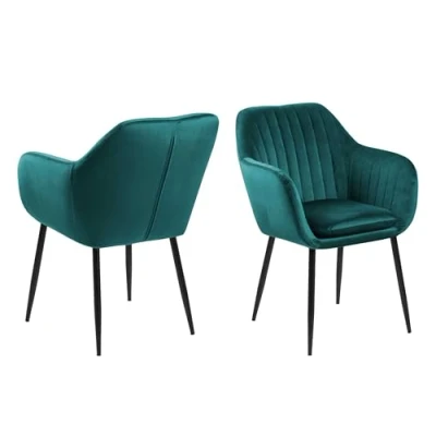 Afbeelding van Sohome Eetkamerstoel &#039;Albin&#039; Velvet, kleur Bottle Green