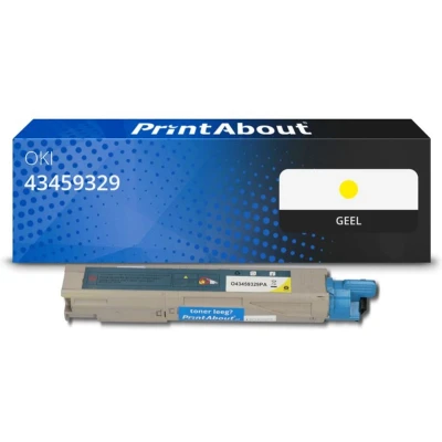 Afbeelding van Huismerk OKI 43459329 Toner Geel