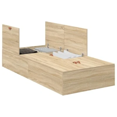 Afbeelding van vidaXL Opslag Bedframe Sonoma Eiken 90x190 cm