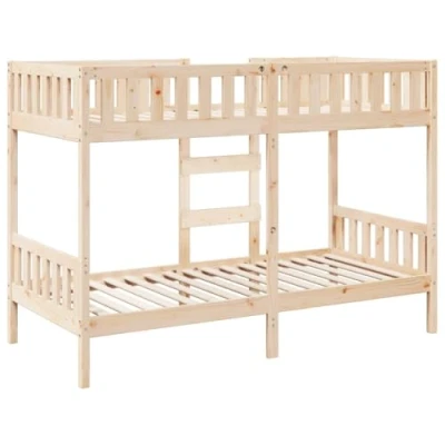 Image de vidaXL Lit superposé 75x190 cm Bois de pin massif