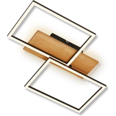 Afbeelding van Briloner Cornice LED plafondlamp 3808014 Indirect licht Dimbaar Warm wit 50 x 41 8,5 cm Zwart