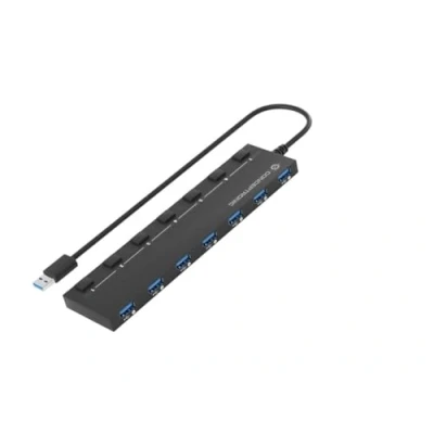 Afbeelding van Conceptronic HUBBIES19BP interface hub USB 3.2 Gen 1 (3.1 1) Type A 5000 Mbit/s Zwart