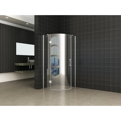 Afbeelding van Wiesbaden 1/4 r.douchecabine LS 900x900x2000 chr.8mm NANO