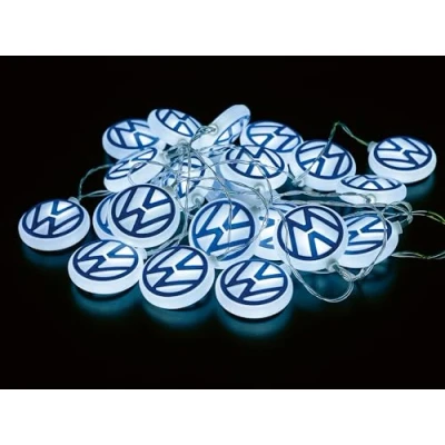 Afbeelding van BRISA VW Collection 3D lichtketting op batterijen voor tuinverlichting, feest, Volkswagen design (binnen/3 m/LED/VW/wit)