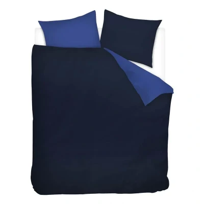 Afbeelding van Snoozing Two Tone Dekbedovertrek Lits jumeaux 270x200/220 cm + 2 kussenslopen 60x70 Navy/Meermin